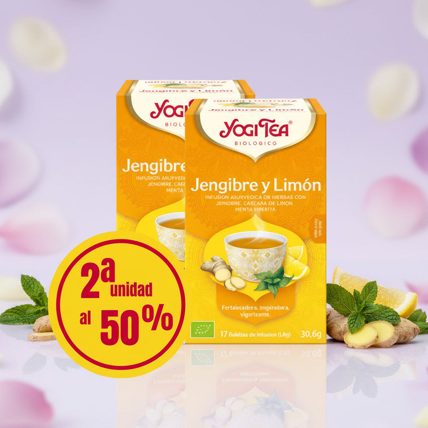 Yogi Tea Jengibre y Limon 2ª unidad al 50% 17 filtros BIO