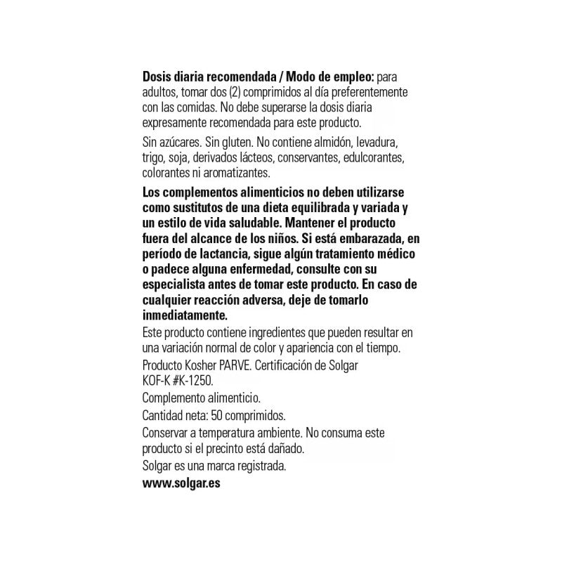 Calcio y Magnesio Citrato 50 comprimidos Solgar