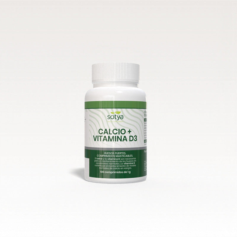 Calcio y vitamina D3 masticable 1 g 100 comprimidos Sotya