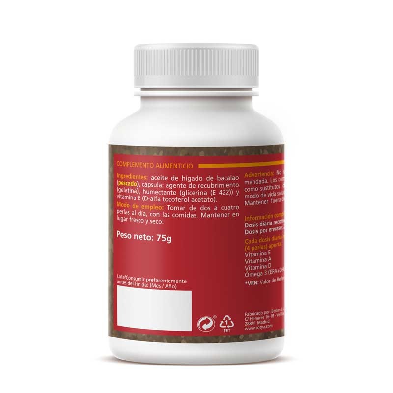 Aceite de higado de bacalao 685mg 110 perlas Sotya