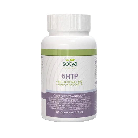 Triptofano 5HTP+B6+Biotina+Magnesio 650mg 60 capsulas Sotya