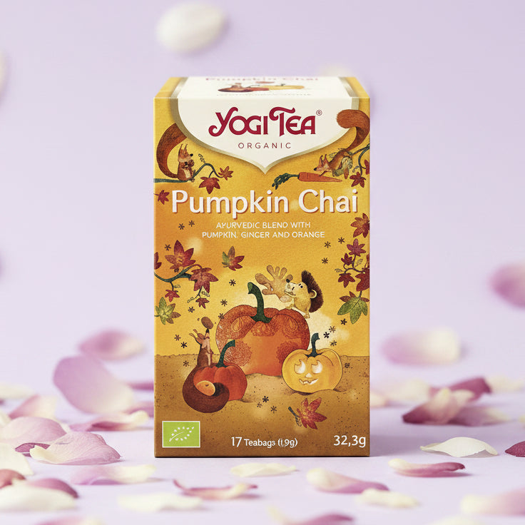 Yogi Tea Pumpkin Chai Bio 17 filtros infusión ecológica calabaza otoño — andavida.es