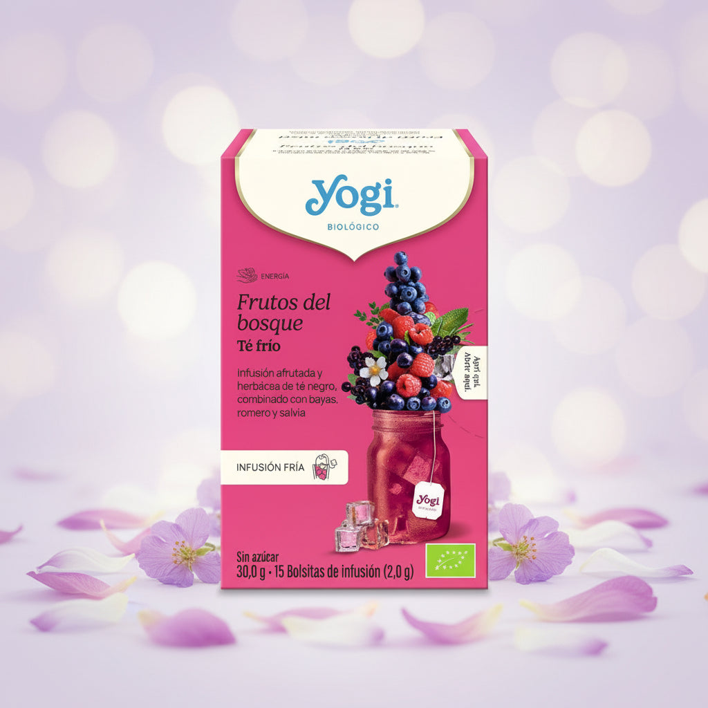 Yogi Tea Frio Frutos del Bosque Bio 15 filtros infusion fria antioxidante verano — andavida.es