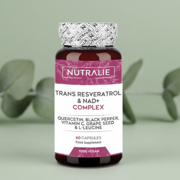 Nutralie Trans-Resveratrol NAD+ Complex 60 capsulas longevidad antiaging — andavida.es